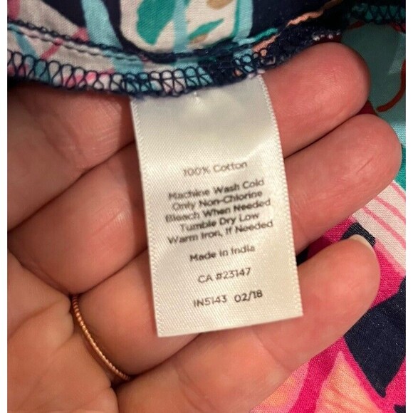 Talbots Women’s Button Up Shirt Hawaiian Colorful Floral Long Sleeve Cotton L - Picture 8 of 9